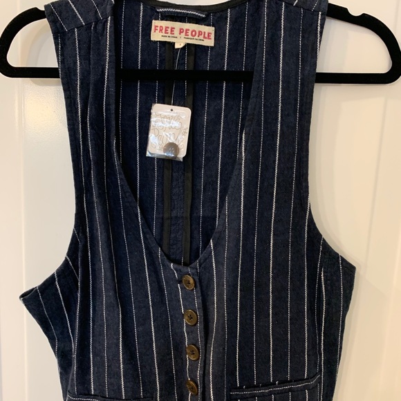 Free People Tops - Free People, never worn, navy vest